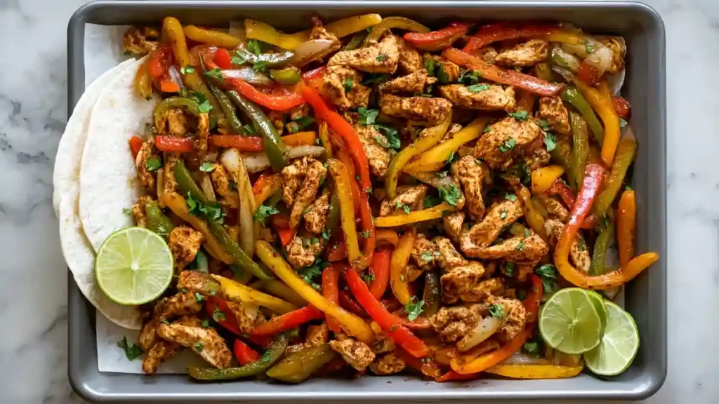 Delicious spicy chicken stir fry with peppers and onions—perfect for dinner or meal prep recipes.