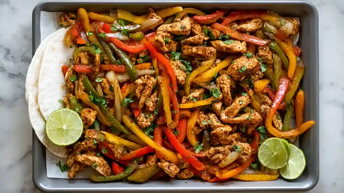 Delicious spicy chicken stir fry with peppers and onions—perfect for dinner or meal prep recipes.