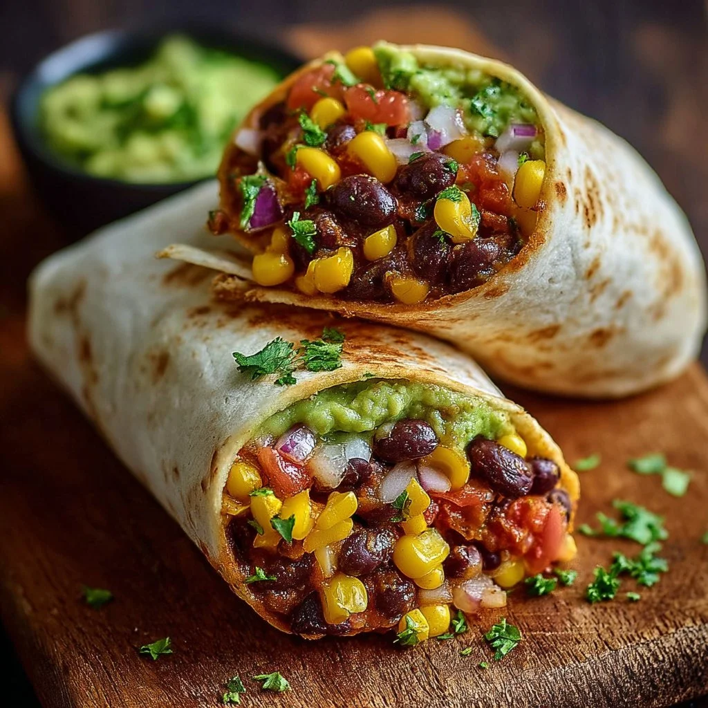 Quick and easy 10-Minute Vegan Burrito Wraps filled with fresh ingredients