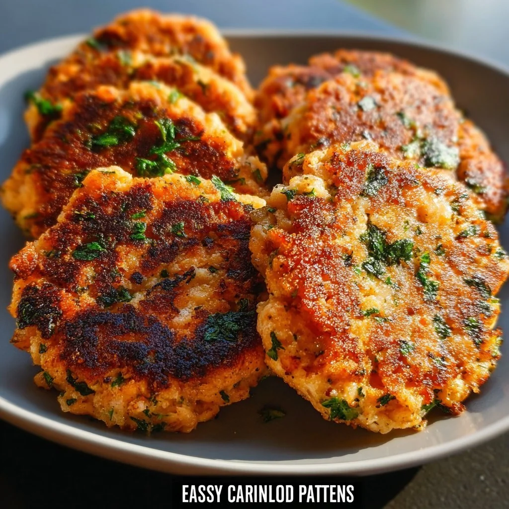 Plate of delicious homemade easy canned salmon patties