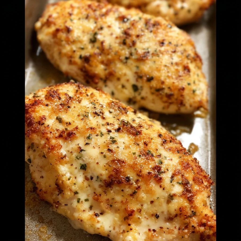 Melt in your mouth chicken breast served on a plate with herbs