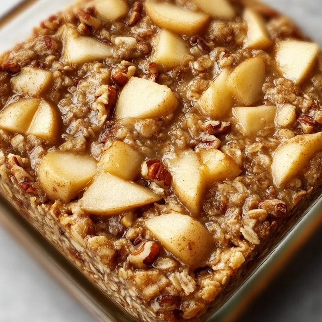 Delicious oatmeal apple breakfast bake with fresh apples and cinnamon.