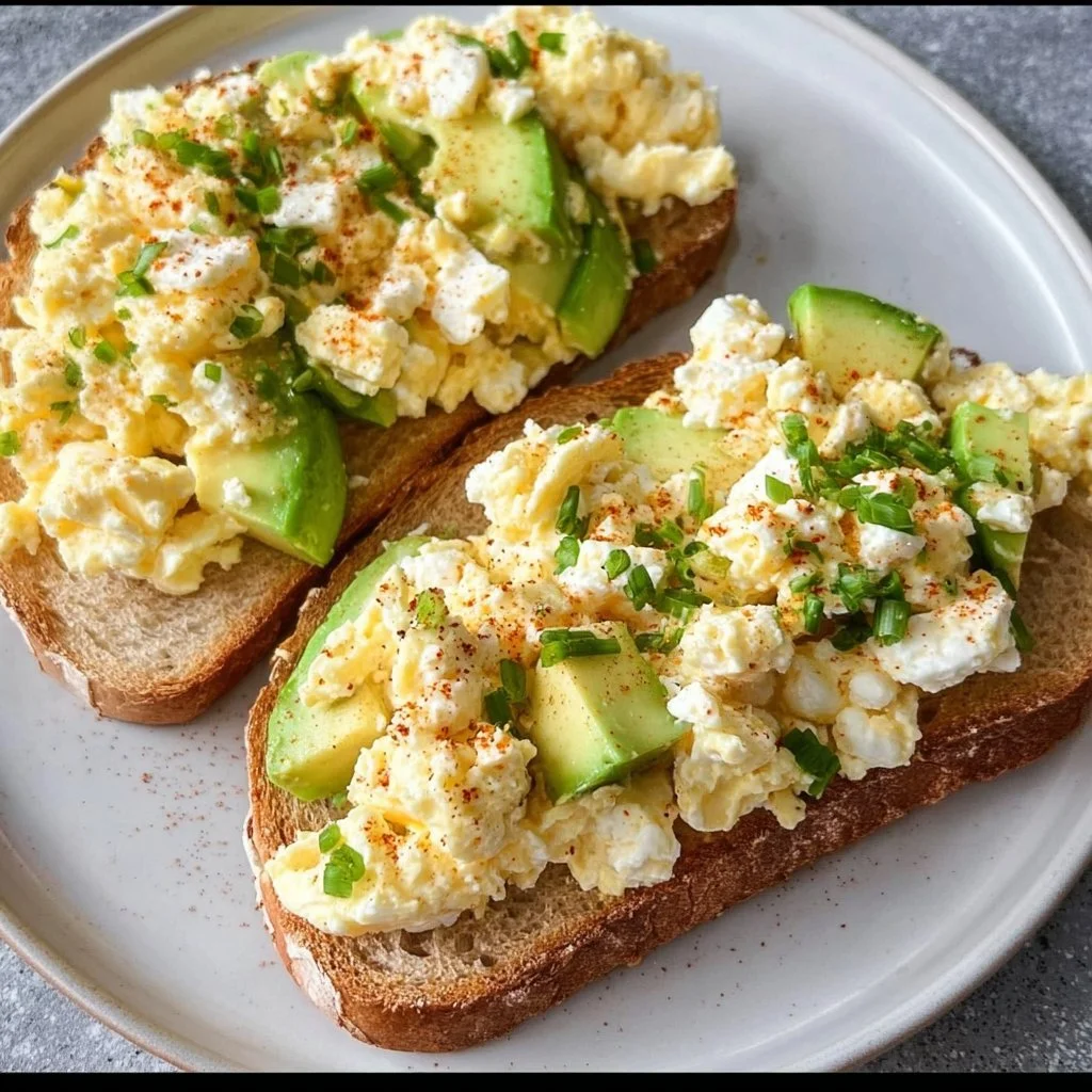 Healthy egg salad with cottage cheese, no mayo, served in a bowl.