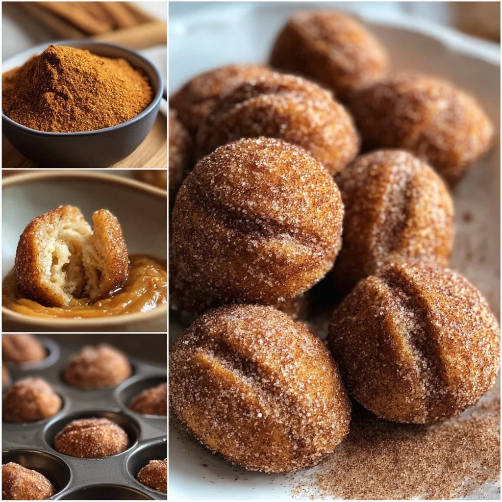 Healthy baked churro bites dusted with cinnamon sugar