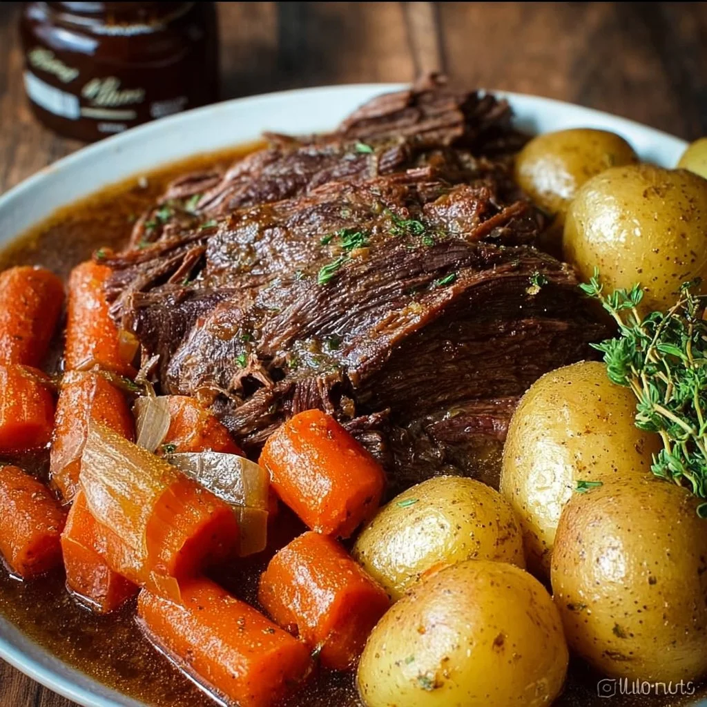 High-Protein 5-Ingredient Pot Roast in Slow Cooker