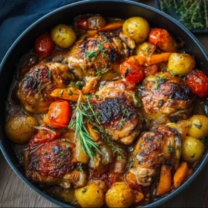 One-Pot Irish Chicken dish served in a rustic bowl for a festive dinner.