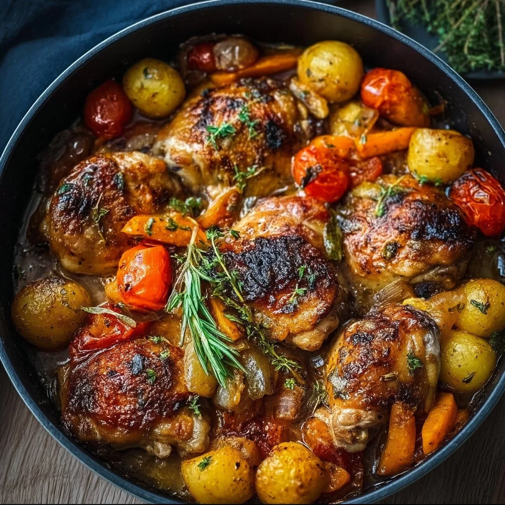One-Pot Irish Chicken dish served in a rustic bowl for a festive dinner.