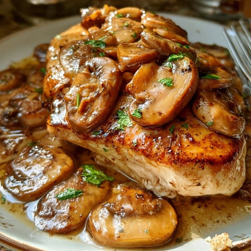 30-Minute One Pan Chicken Marsala recipe with mushrooms and sauce