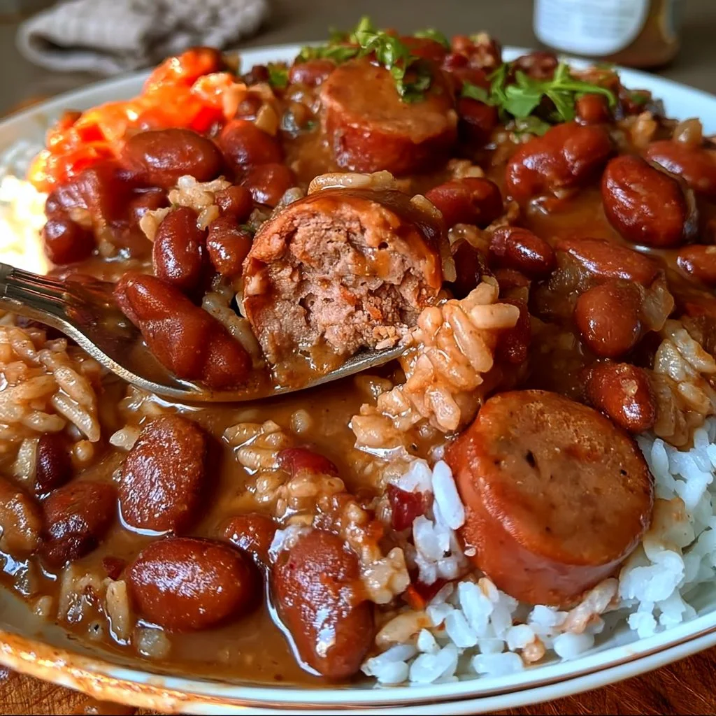 Crockpot Red Beans & Sausage dish rich in protein and flavor