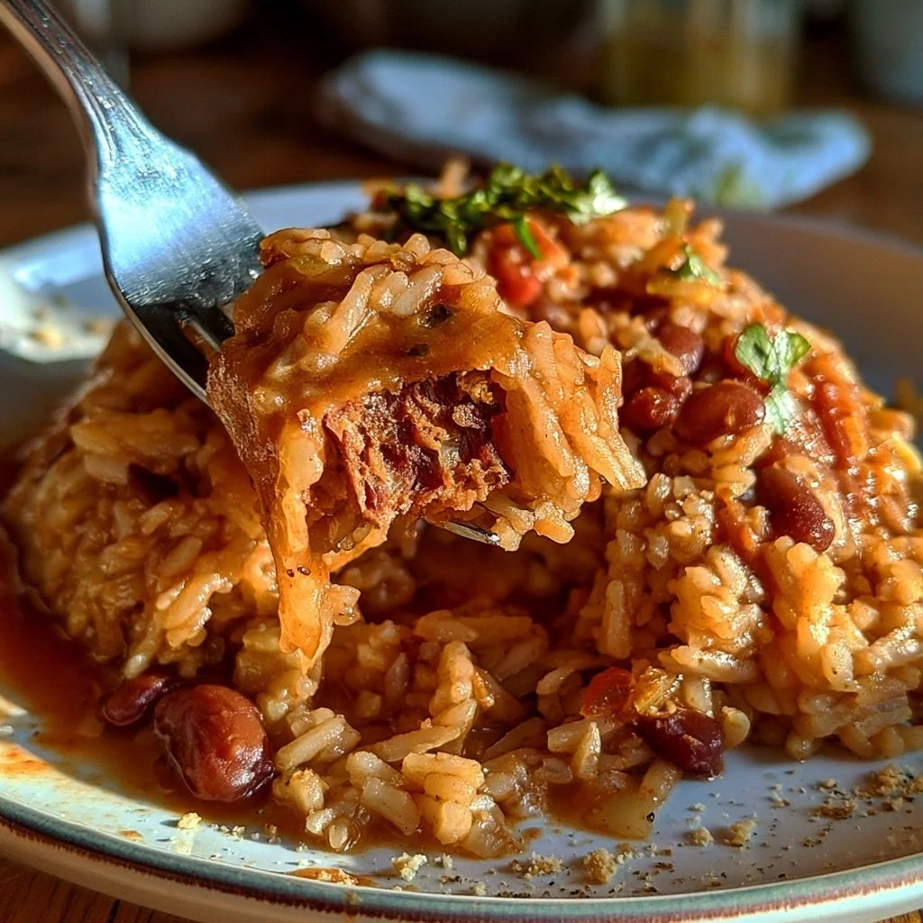 Bowl of Dominican Moro Rice and Beans with 15g protein, a nutritional dish